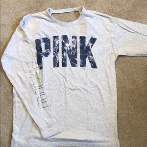 Pink shirt with cut out back